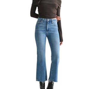 ‘Just Black’ Denim The Frayed Crop Flare Jean Size 25